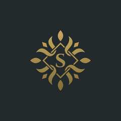 Artistic letter S vector logo design