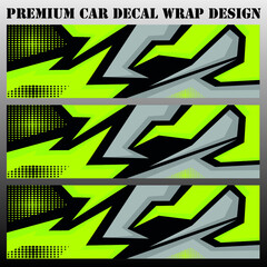 Car wrap decal designs. Abstract racing and sport background for racing livery