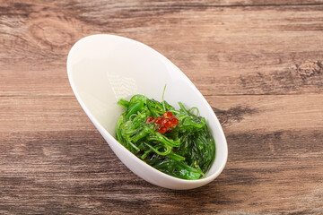 Asian traditional chukka salad in the bowl