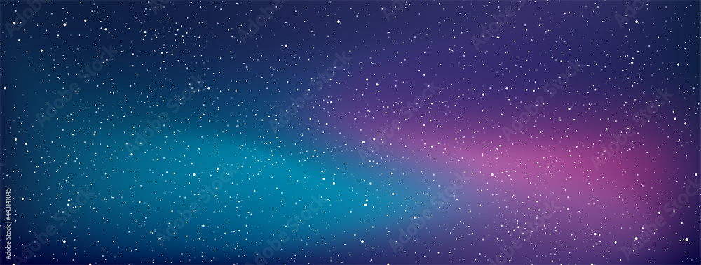 Wall mural astrology horizontal star universe background. the night with nebula in the cosmos. milky way galaxy
