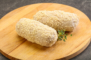 Raw chicken cutlet for roast