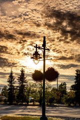 Obraz premium light post with sun light for bulb