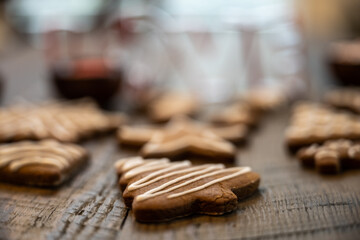 Royal icing on Christmas Tree Cookie