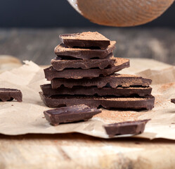 large pieces of bitter chocolate