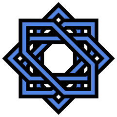 Arabic oriental geometric pattern mandala star