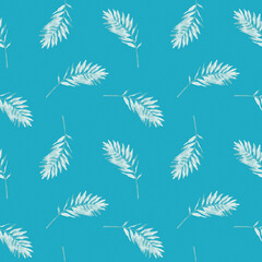 Abstract seamless pattern with leaves.