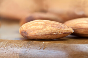 dry almonds without roasting or other processing