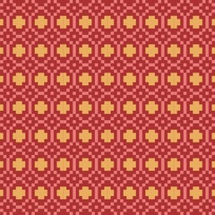 Pattern decoration concept pixel art fabric graphic