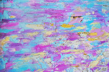 Fototapeta premium Abstract art painted colorful grunge texture. background wall for design.