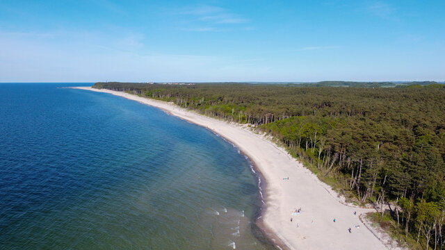 Rusinowo plaża z drona