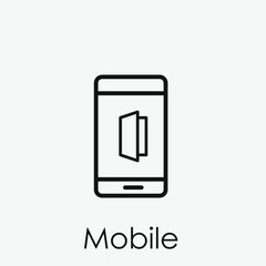 Mobile vector icon. Editable stroke. Symbol in Line Art Style for Design, Presentation, Website or Apps Elements, Logo. Pixel vector graphics - Vector