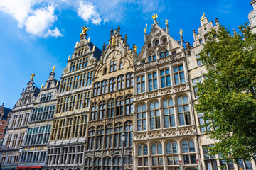 Fototapeta na wymiar Historic Center of Antwerp in Belgium