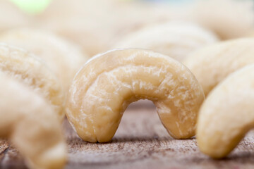 beautiful bent cashew nuts