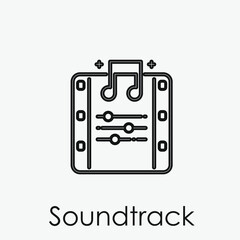 Soundtrack vector icon. Editable stroke. Symbol in Line Art Style for Design, Presentation, Website or Apps Elements, Logo. Pixel vector graphics - Vector