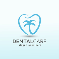 Super Cool Heart and Tooth Merge with tree logo