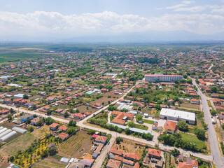 Aerial view of village of Tsalapitsa, Bulgaria