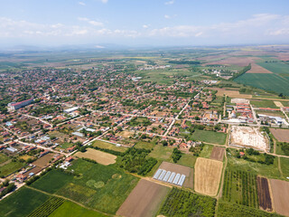 Fototapeta na wymiar Aerial view of village of Tsalapitsa, Bulgaria