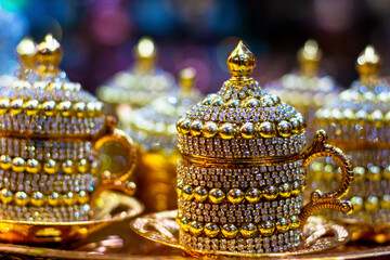 Very beautiful gilded tea cups
