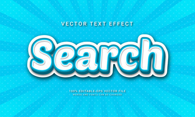 Search editable text effect with blue color theme