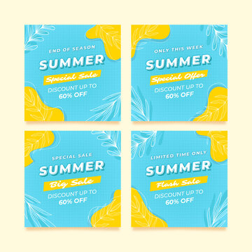 Instagram Feed Template Summer Promotion