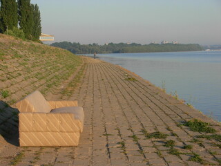Bed by the river