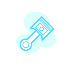 Vector illustration, piston icon design template