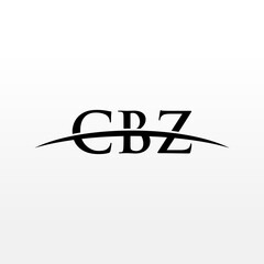 CBZ initial overlapping movement swoosh horizon, logo design inspiration company business