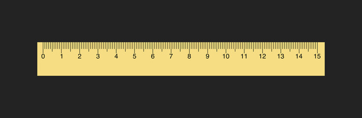 Vector illustration of a short ruler.
