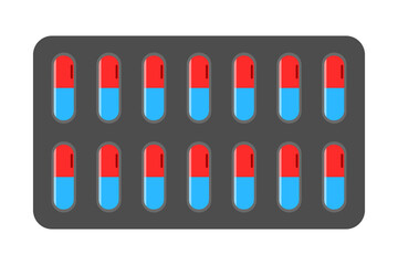 Vector illustration of medicine capsule.