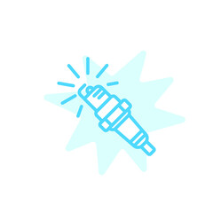 Vector illustration, spark plug icon design template