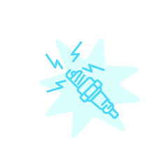 Vector illustration, spark plug icon design template