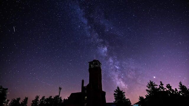 Time lapse of night charming stars 