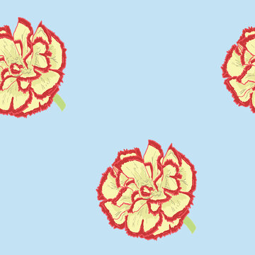 Estampa Cravos.
Ilustra&ccedil;&atilde;o que combina a leveza do cravo com o frescor da primavera.