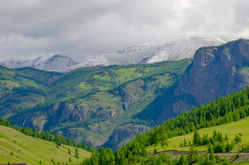 Obraz premium Beautiful landscape of Altai mountains North Chui ridge