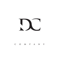 Initial DC logo design vector
