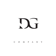 Initial DG logo design vector