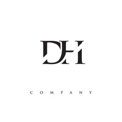 Initial DH logo design vector