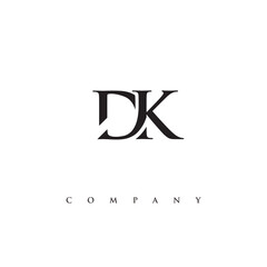 Initial DK logo design vector