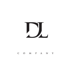 Initial DL logo design vector