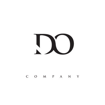 Initial DO logo design vector