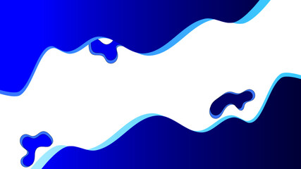vector illustration of simple blue liquid shape background.