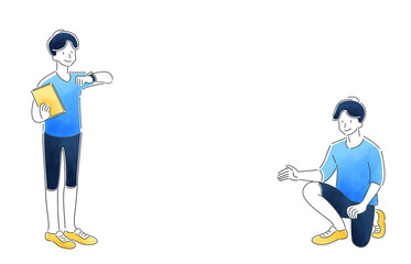 若い男性トレーナー　スポーツジム