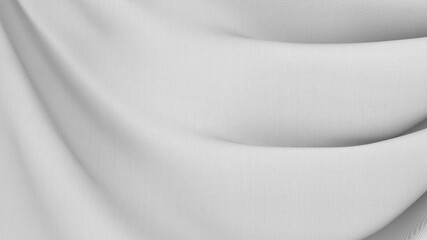 White fabric texture background,Soft waves,Space for text or book design and web text,3D render