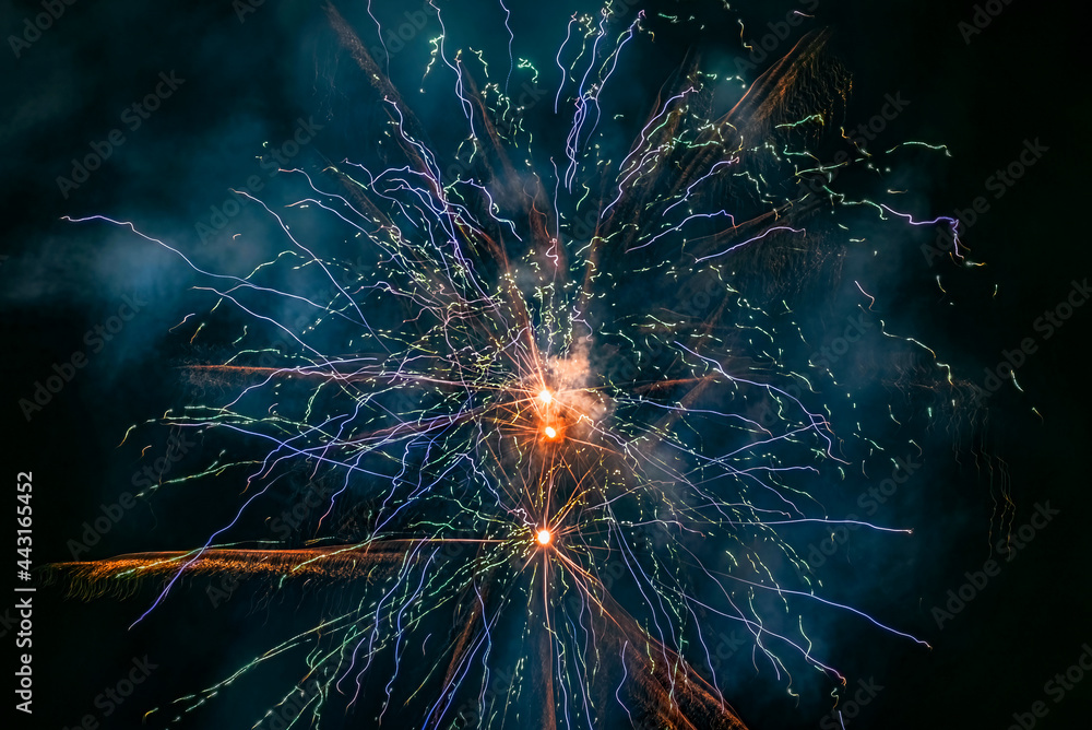 Wall mural fireworks in celebration of the fourth of july 2021