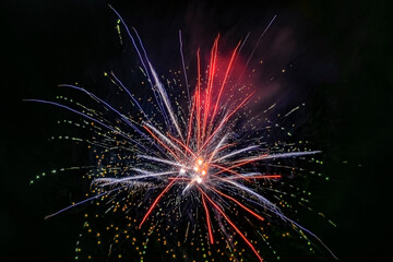 Fireworks in celebration of the fourth of July 2021