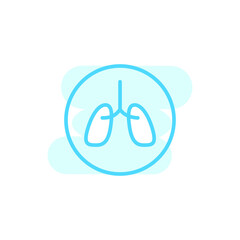 Illustration Vector graphic of lungs icon template