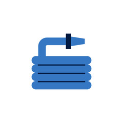 Garden hose icon in color icon, isolated on white background 