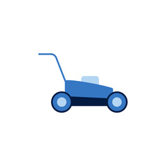 Lawn mower icon in color icon, isolated on white background 