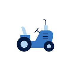 Mini tractor icon in color icon, isolated on white background 