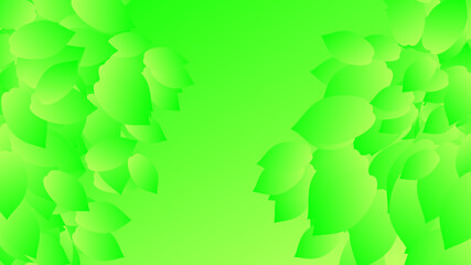 Natural season background with lush green leaves. Vector nature background.